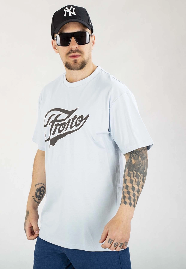T-shirt Prosto Varsity jasno niebieski