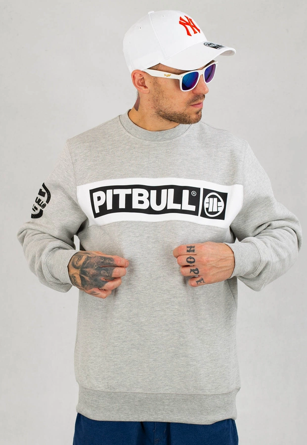 Bluza Pit Bull Bez Kaptura Sherwood szara