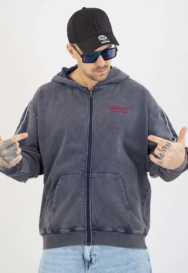 Bluza Prosto Z kapturem ZIP Team washed navy