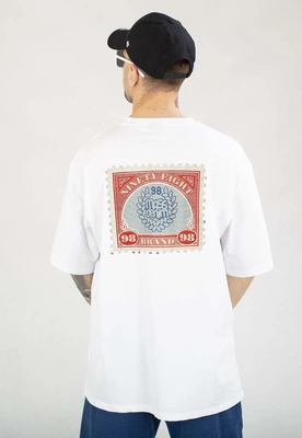 T-shirt Mass Stamp biały