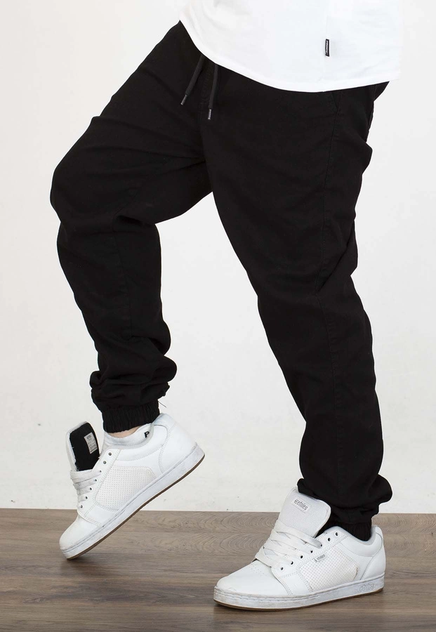 Spodnie Chada Jeans Joggery Kastet Logo czarne 