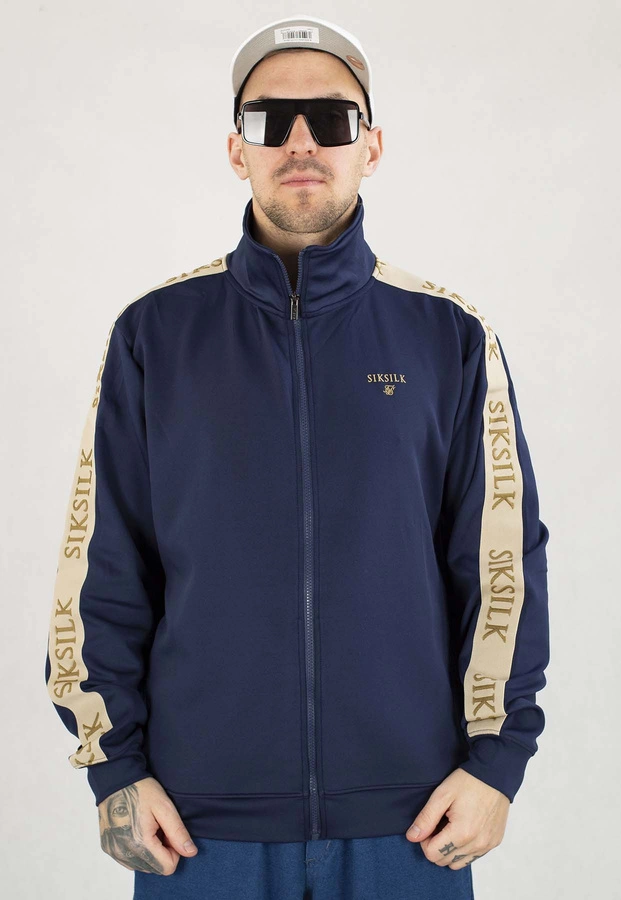 Bluza SikSilk Bez Kaptura Zip SS-26761 granatowa