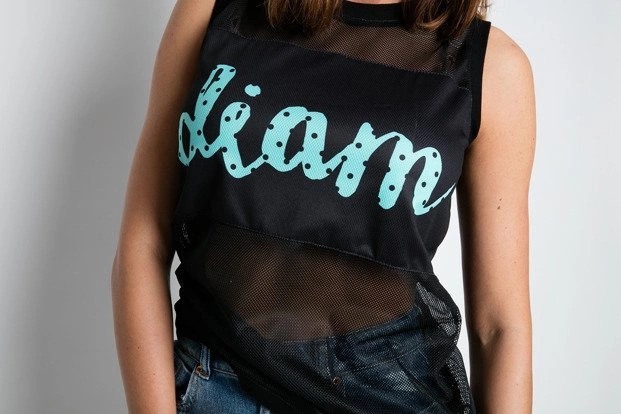 Tank Diamante Wear Diam Mesh czarny