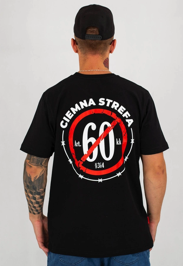 T-shirt Ciemna Strefa Murem Za Bonusem New czarny