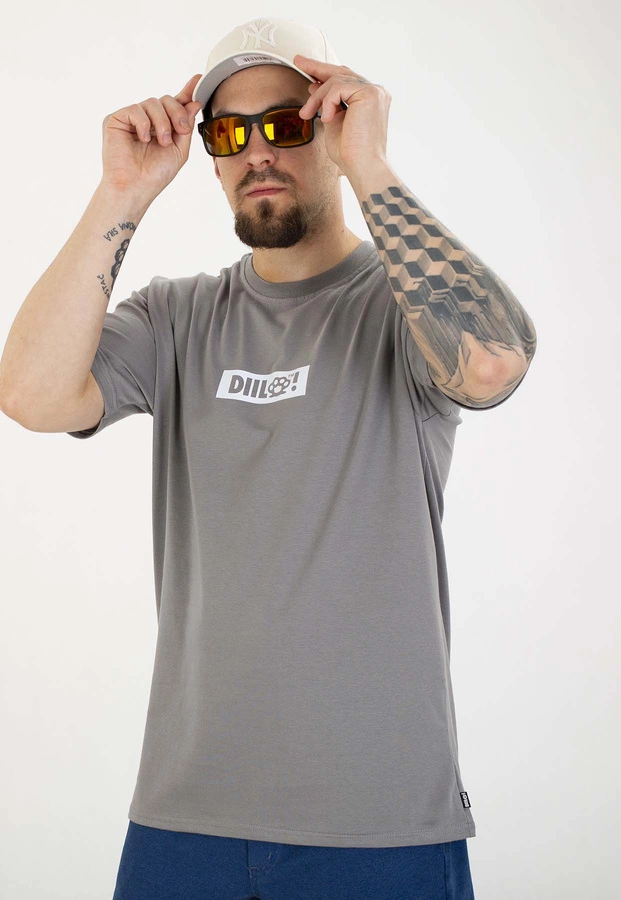 T-shirt Diil Kastet szary