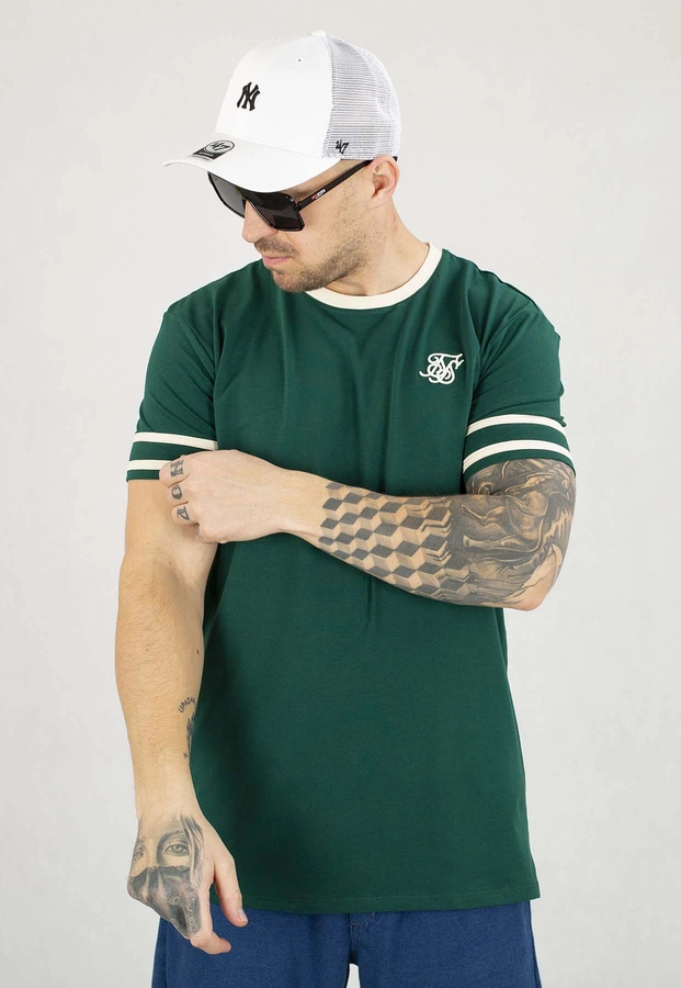 T-shirt SikSilk Tournament SS-26755 zielony