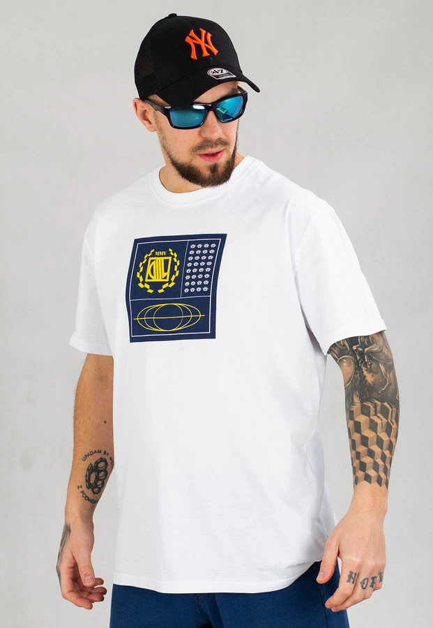 T-shirt Diil Earth biało granatowy