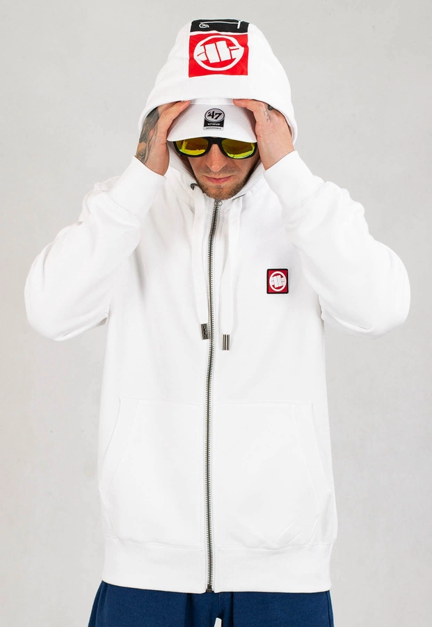 Bluza Pit Bull Z Kapturem Zip Hilltop 22 biała