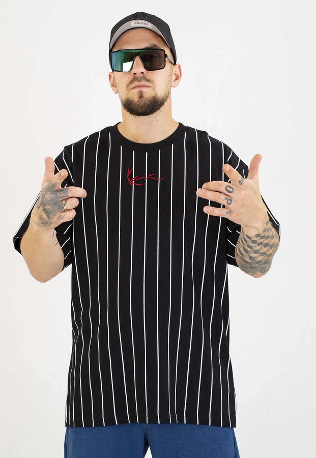 T-shirt Karl Kani KK Small Signature pinstripe 6030153 czarny