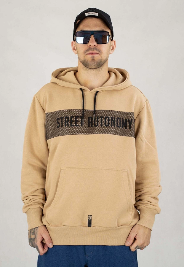 Bluza Street Autonomy Z Kapturem COM beżowo czarna