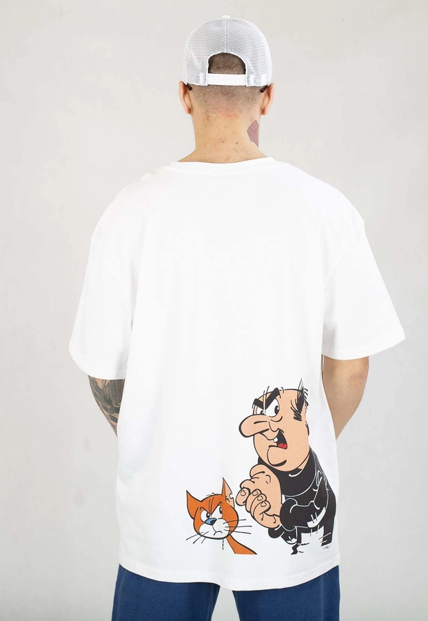 T-shirt Smerfy Baggy Gargamel And Azrael biały