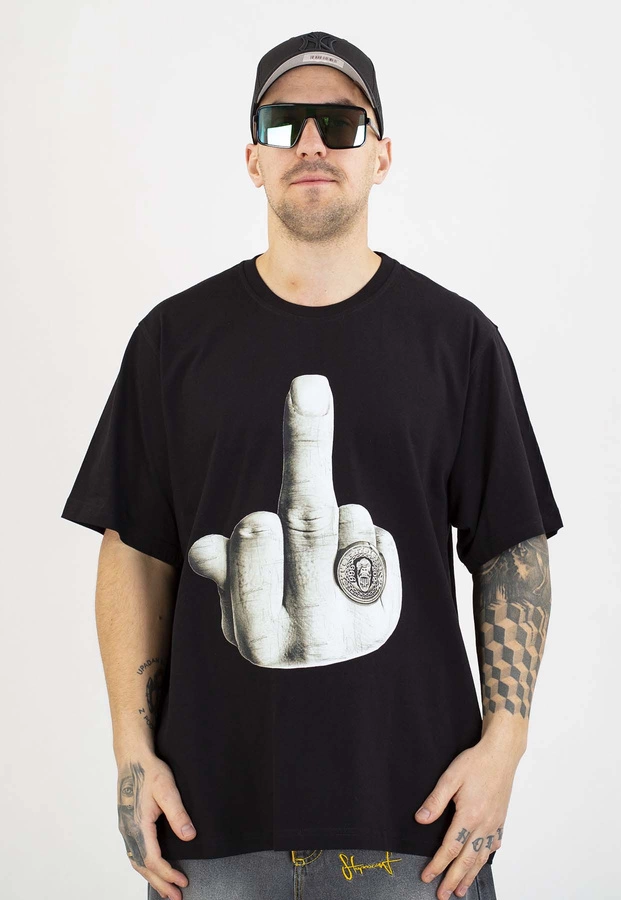 T-shirt Stoprocent FY Fingers czarny
