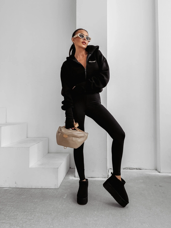 Bluza Olavoga Z Kapturem ZIP Autumn Tale czarna