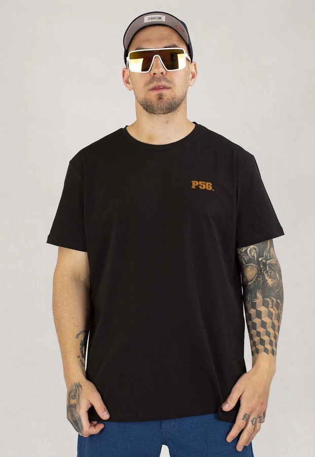 T-shirt Dudek P56 System czarno złoty