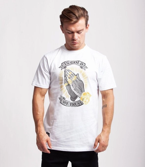 Mass IN GOLD WE TRUST T-Shirt Biały