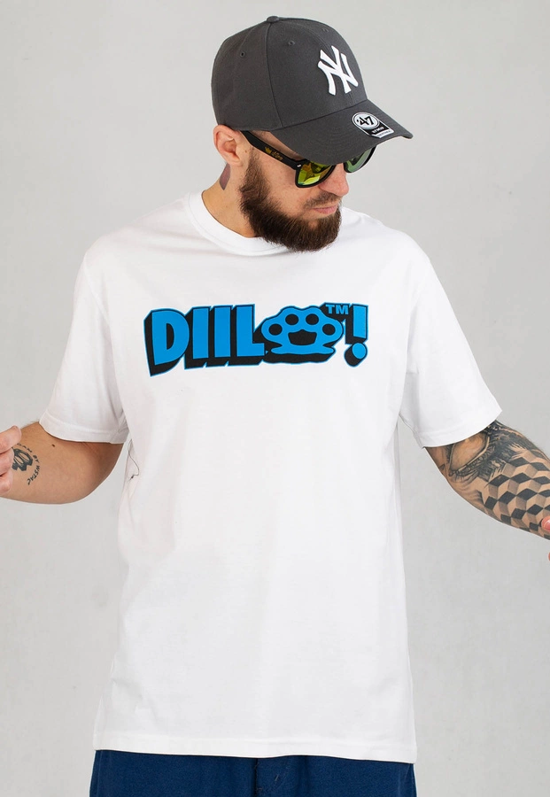 T-shirt Diil Double biało niebieski