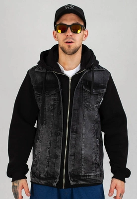 Kurtka Grube Lolo Bomulds jeans czarna