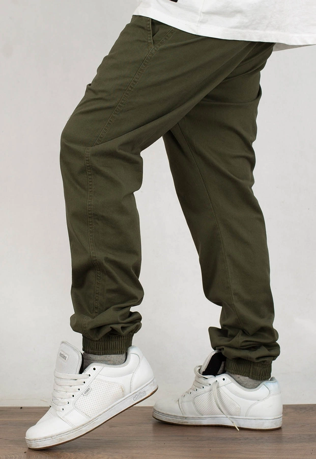 Spodnie Prosto Chino Jogger Evening zielone