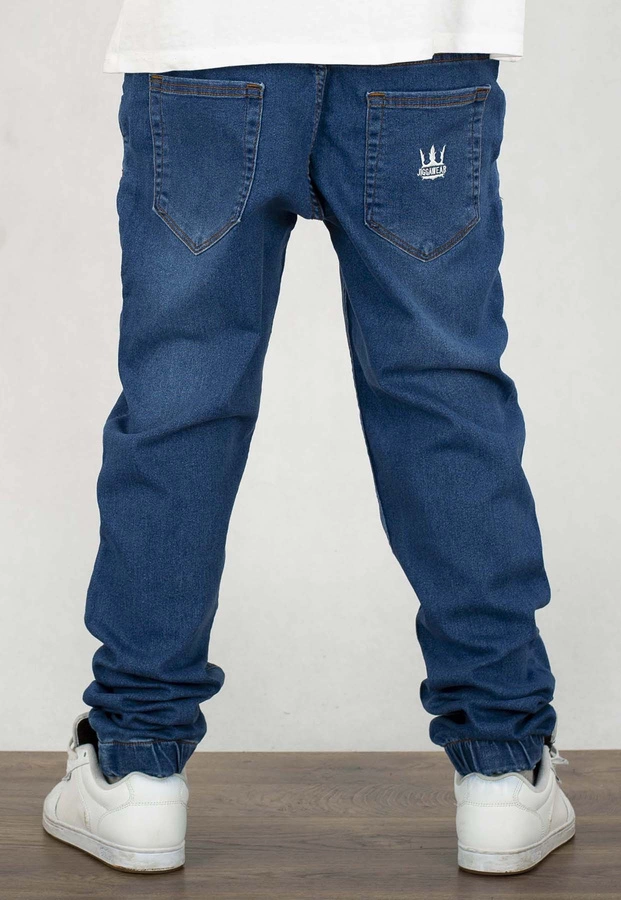 Spodnie Jigga Wear Crown Jogger Jeans niebieskie