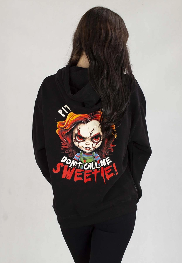 Bluza Pit Bull Z Kapturem Oversize Sweetie-Chu czarna