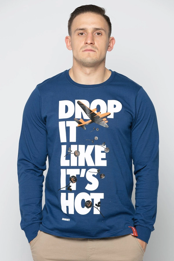 Longsleeve Diamante Wear Drop It Like It's Hot niebieski