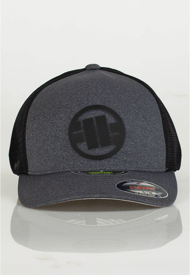 Czapka Full Cap Pit Bull Mesh Logo szaro czarna