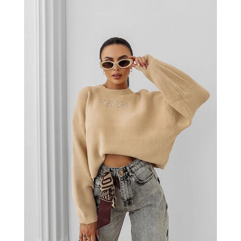 Bluza Olavoga Bez Kaptura Delia beżowa