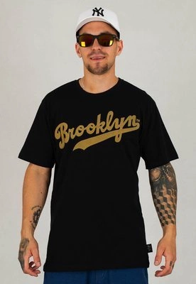 T-shirt Red Eyes Brooklyn czarno złoty