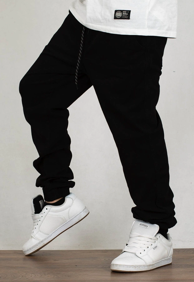 Spodnie Jigga Wear Jogger Crown czarno czerwone