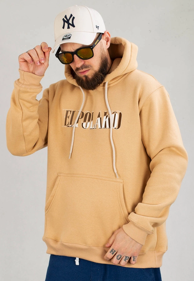 Bluza El Polako Hoodie Double Layer brązowa