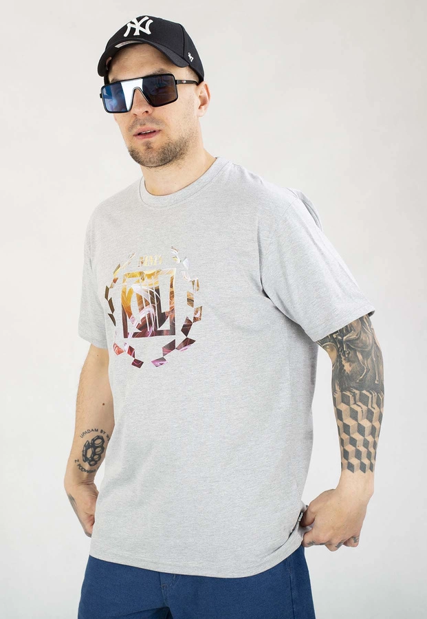T-shirt Diil Laur High szaro czerwony