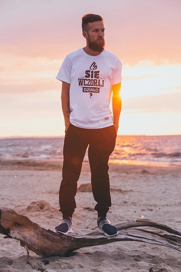 T-shirt Diamante Wear Co się wczoraj działo? biały