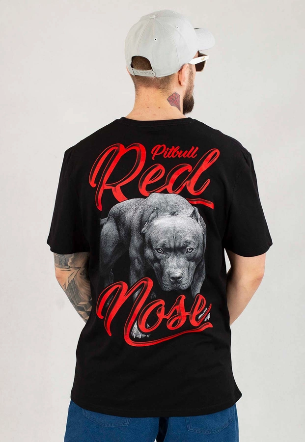 T-shirt Pit Bull Red Nose 23 czarny