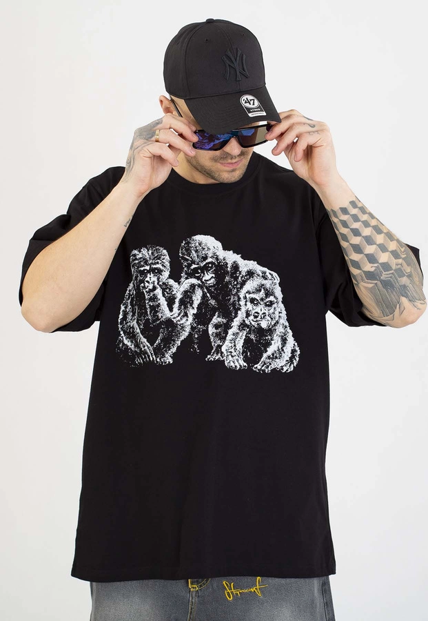 T-shirt Stoprocent Baby Gorilla czarny