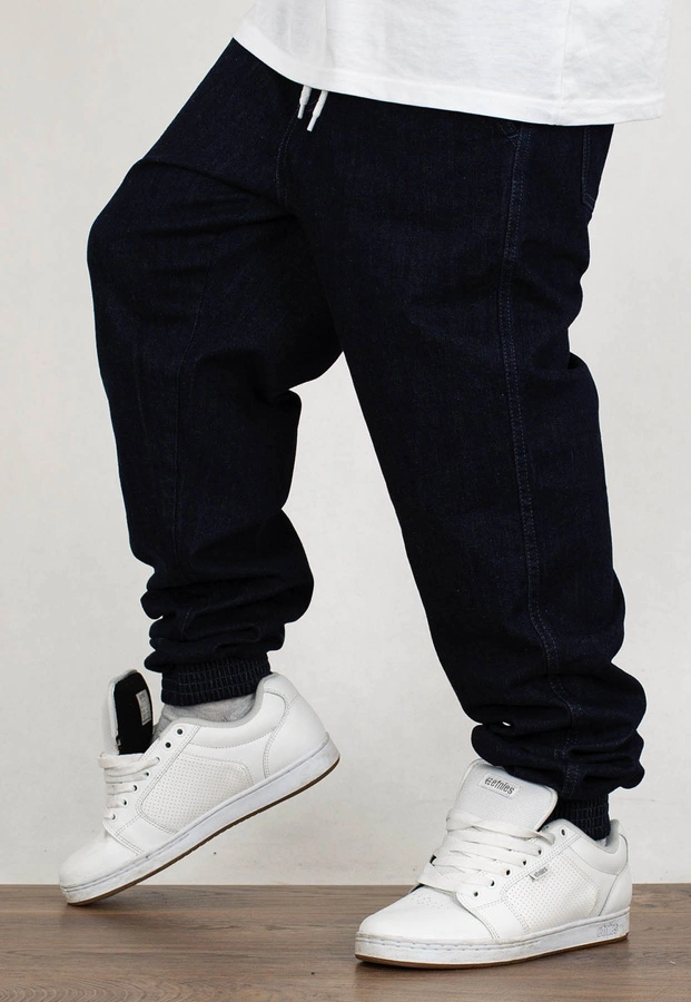 Spodnie El Polako Joggery Slim Jeans z Gumą Small Classic dark