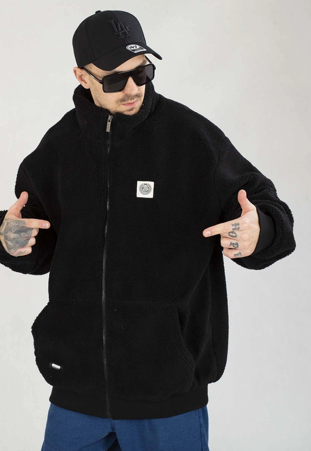 Kurtka Mass Zimowa Zip Patch Teddy czarna