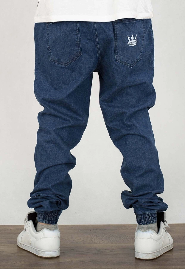 Spodnie Jigga Wear Crown Jogger Jeans jasne niebieskie