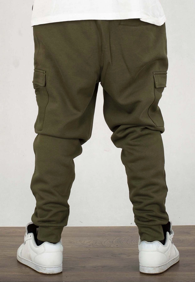 Dresy SikSilk Essentials Cargo Joggers SS-24866 khaki