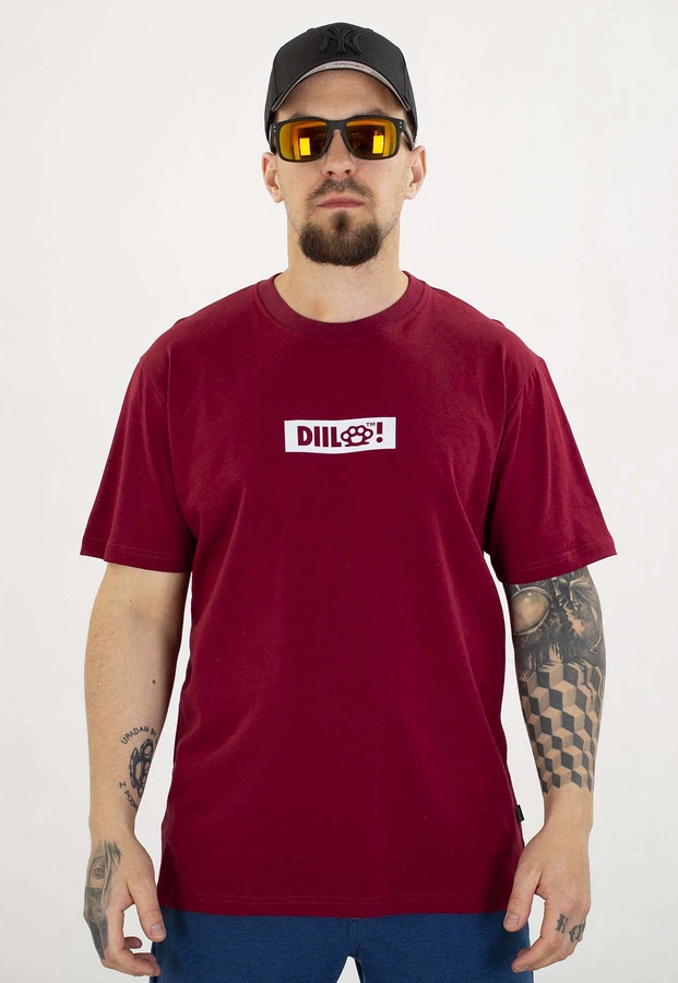 T-shirt Diil Kastet bordowy
