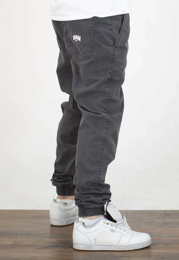 Spodnie Chada Jeans Joggery Kastet Logo szare