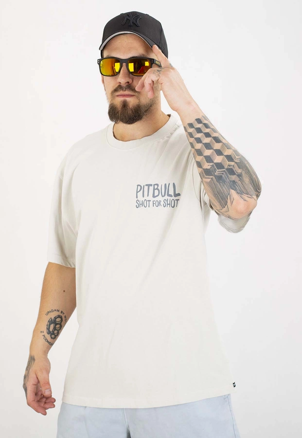 T-shirt Pit Bull Loose Fit Shot For Shot 210 white blue