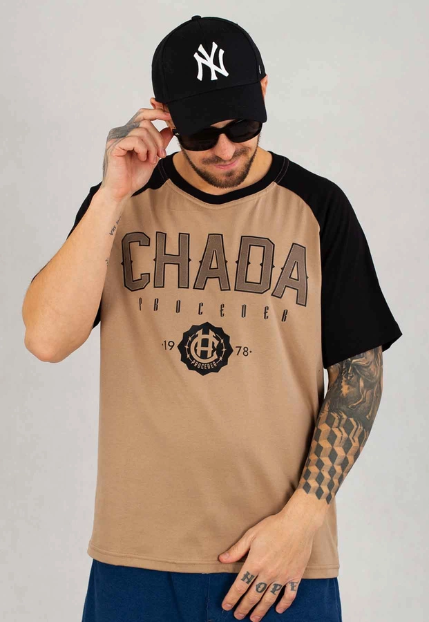 T-shirt Chada Akademiks beżowo czarny