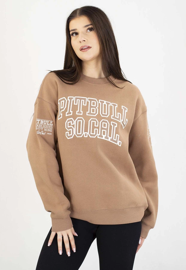 Bluza Pit Bull Bez Kaptura Oversize Fiora chocolate mousse