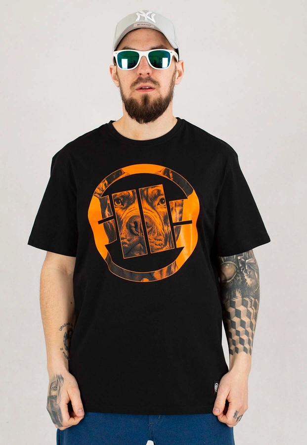 T-shirt Pit Bull Orange Dog 24 czarny