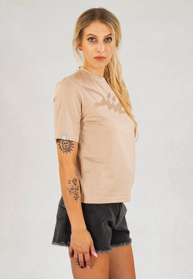 T-shirt Diil Rolled beżowy