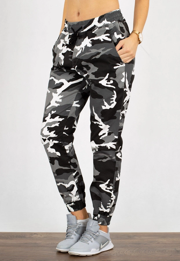 Spodnie Diamante Wear Jogger Unisex Classic Camo czarno białe