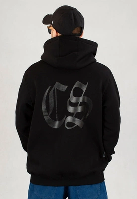 Bluza Ciemna Strefa Z Kapturem CS Gotyk Duże Logo czarno czarna