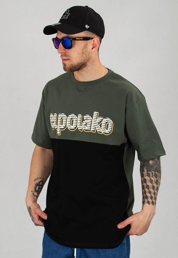 T-shirt El Polako Classic Stripes Cut khaki + Płyta Gratis