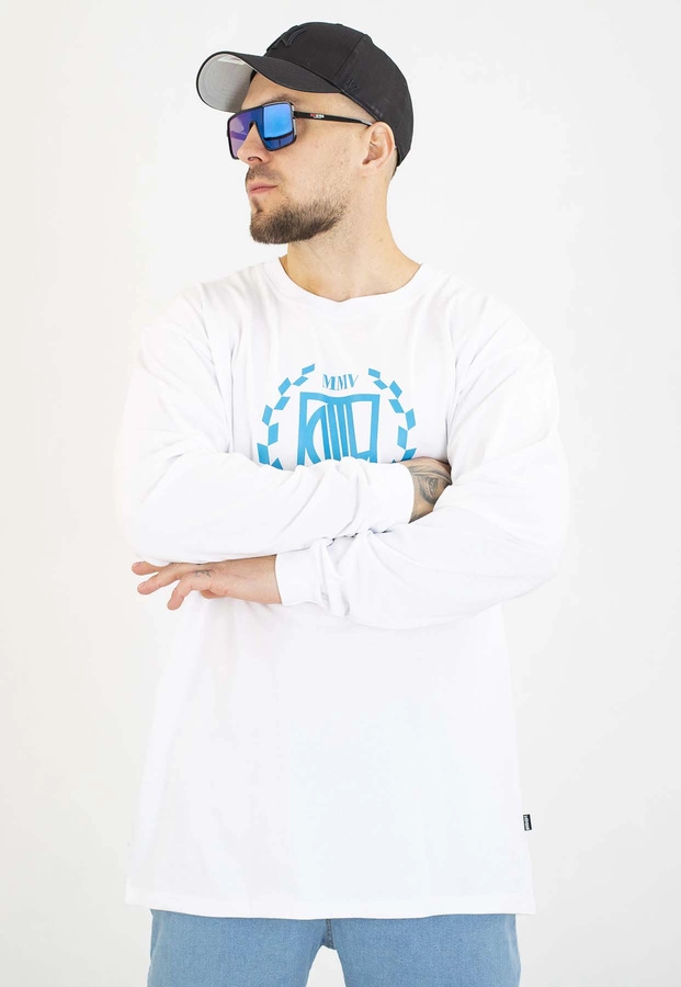 Longsleeve Diil Laur biało niebieski