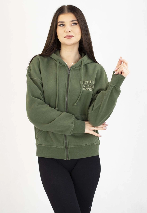 Bluza Pit Bull Z Kapturem ZIP Sweetie sage green